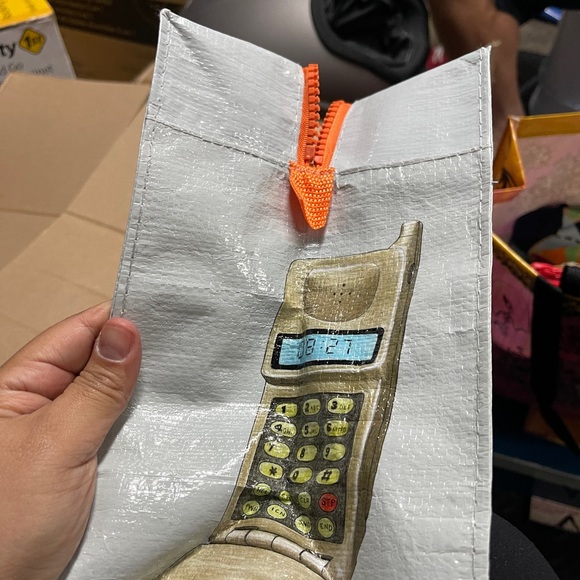 Blue Q Colorful Retro Phones Tote Bag - Picture 5 of 5